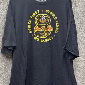 Ripple Junction Black Short Sleeve Tee with Yellow & Red Cobra Graphic